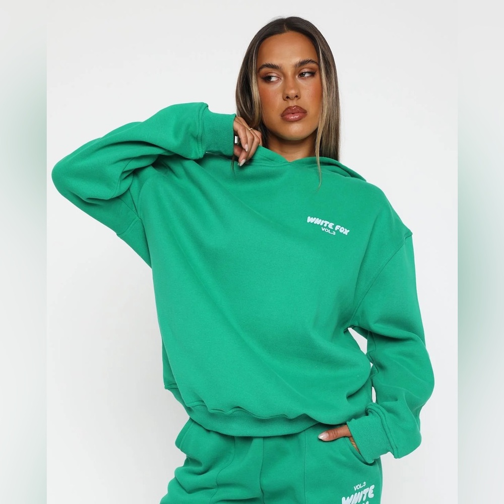 white fox green hoodie